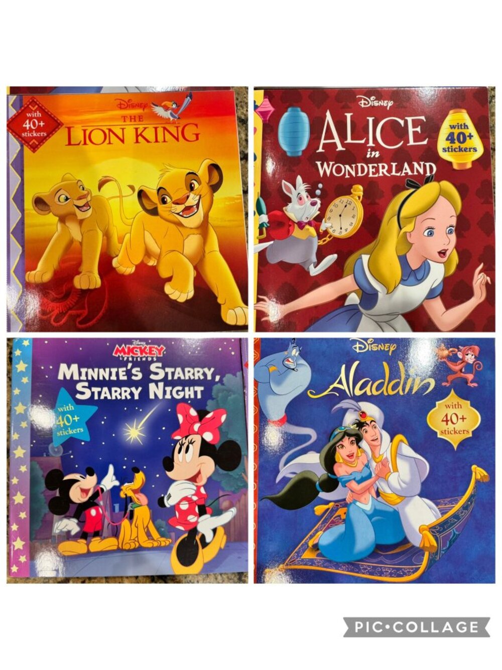 Disney Sticker Storybook Minnie Dalmatian Pluto Aladdin 40+ Stickers Lot of 7 - Picture 4 of 16